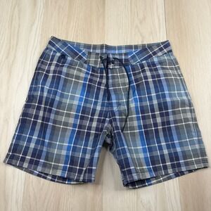 Sundek Mens Blue Classic Fit Drawstring Check Style Board Short Size 32